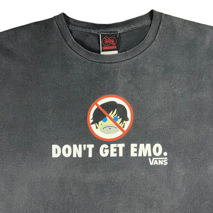 Vintage Y2K Vans Don’t Get Emo faded warped tour tee (XL)