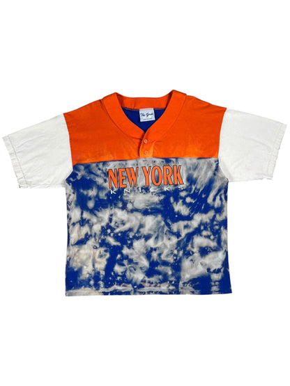 Vintage 90s The Game New York Knicks acid wash Henley tee (L)