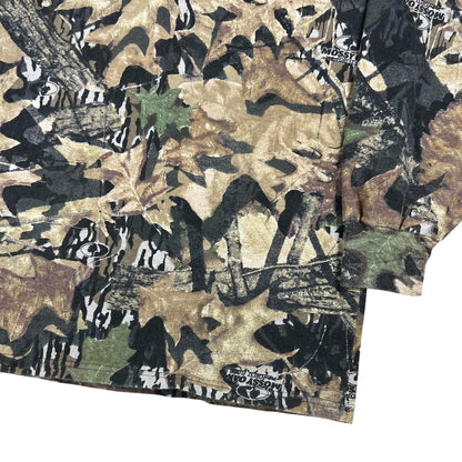 Vintage 90s Jerzees outdoors mossy oak camo mock neck long sleeve (XL)