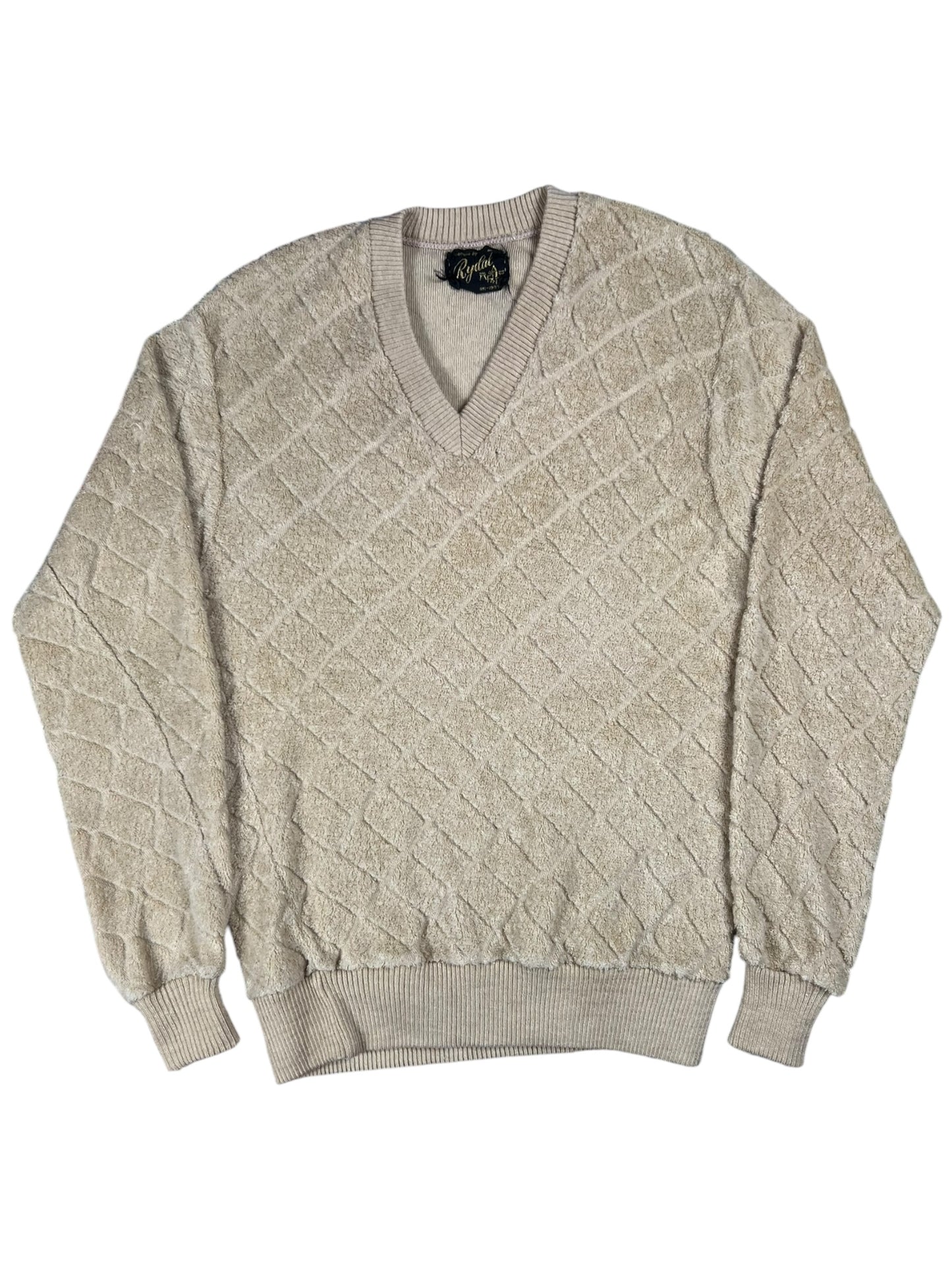 Vintage 1970s Rydal V neck shaggy crewneck (S)