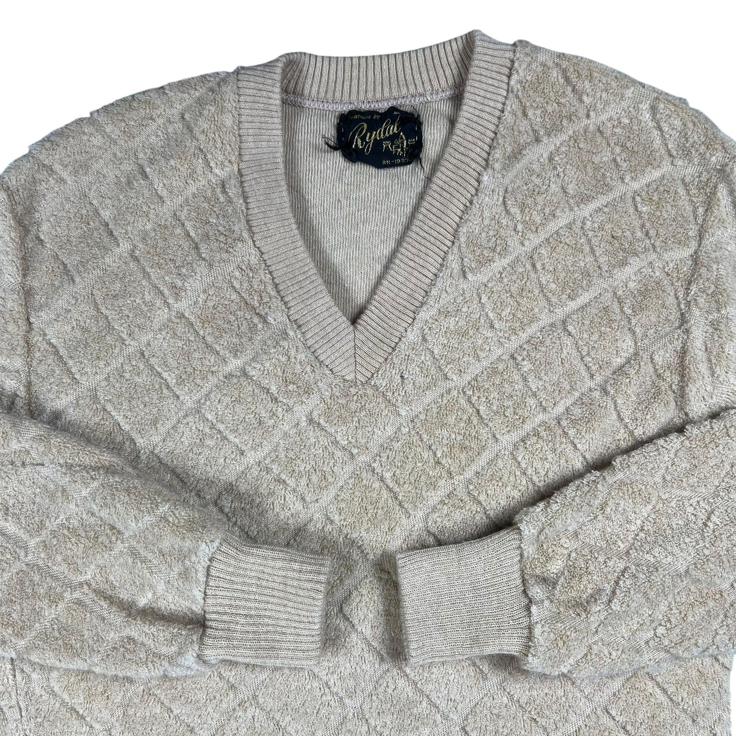 Vintage 1970s Rydal V neck shaggy crewneck (S)