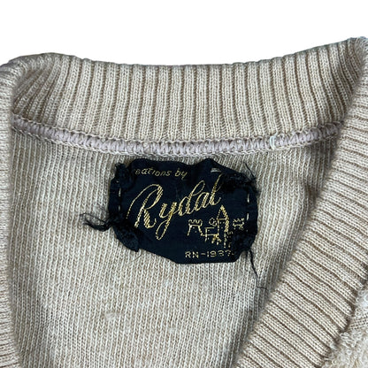 Vintage 1970s Rydal V neck shaggy crewneck (S)