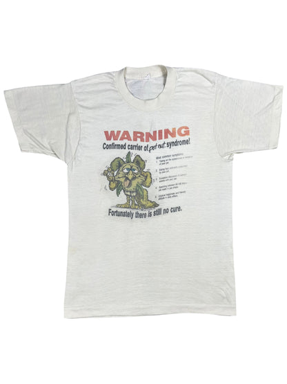 Vintage 1986 Pet America Pet Nut Syndrome Rat Fink style faded tee (S)