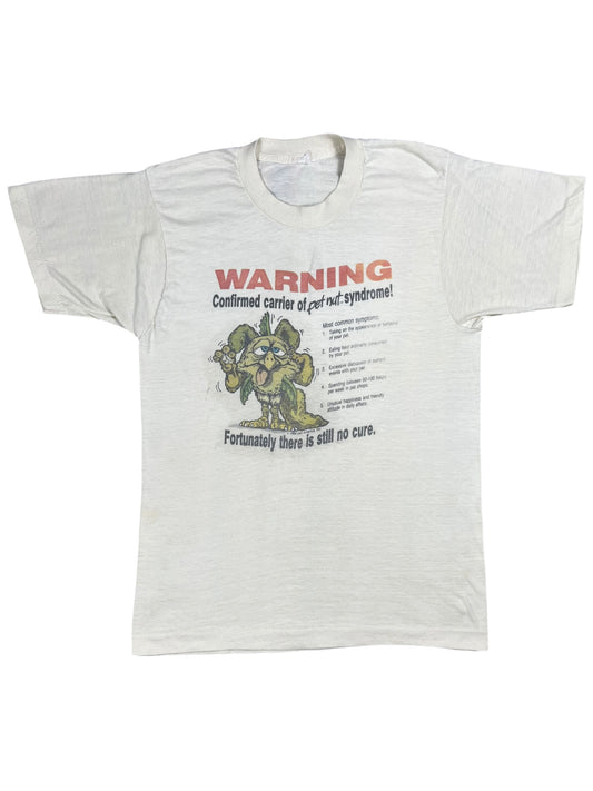 Vintage 1986 Pet America Pet Nut Syndrome Rat Fink style faded tee (S)