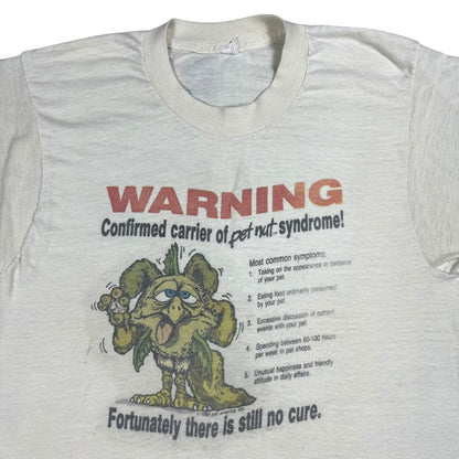 Vintage 1986 Pet America Pet Nut Syndrome Rat Fink style faded tee (S)