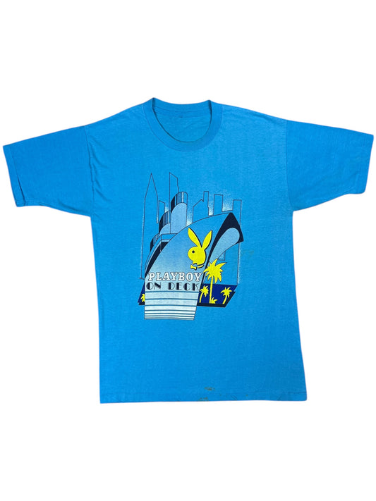 Vintage 80s Playboy on Deck bunny model tee (M)