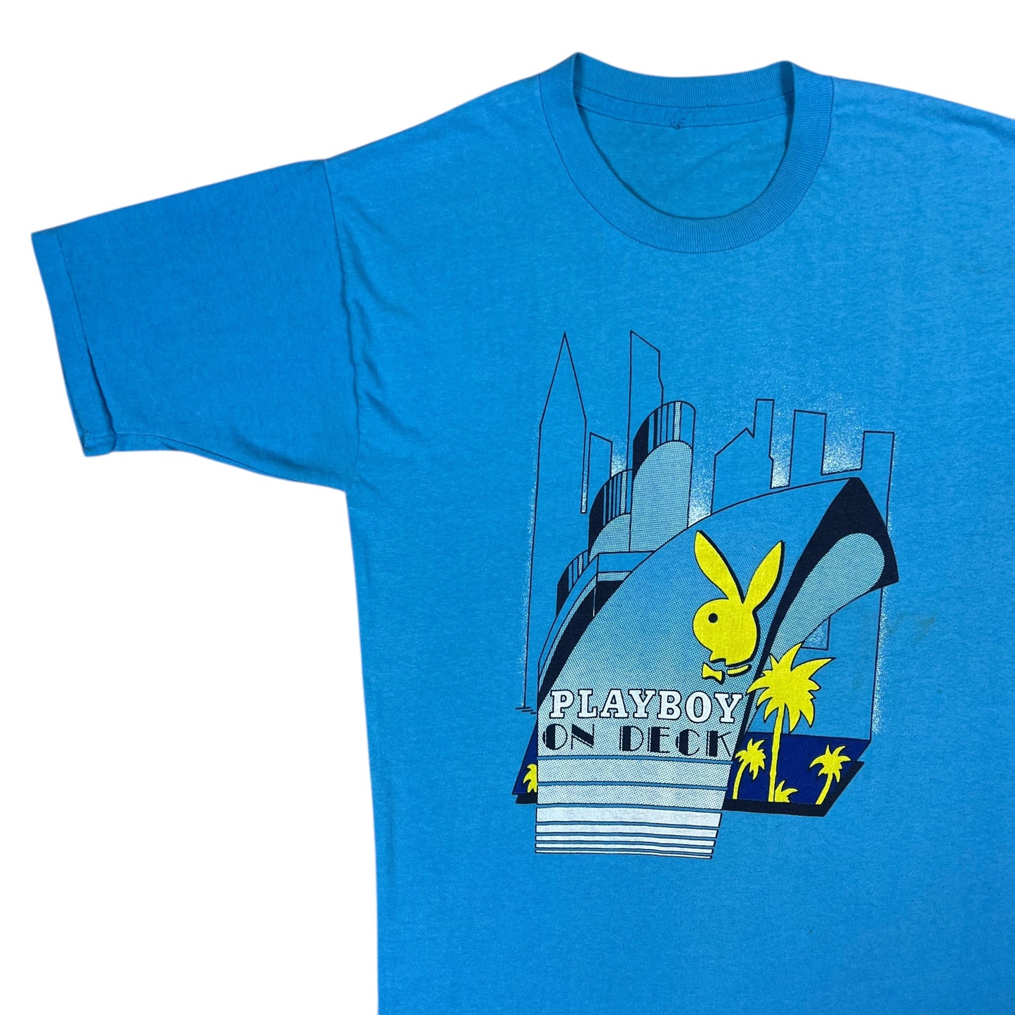 Vintage 80s Playboy on Deck bunny model tee (M)