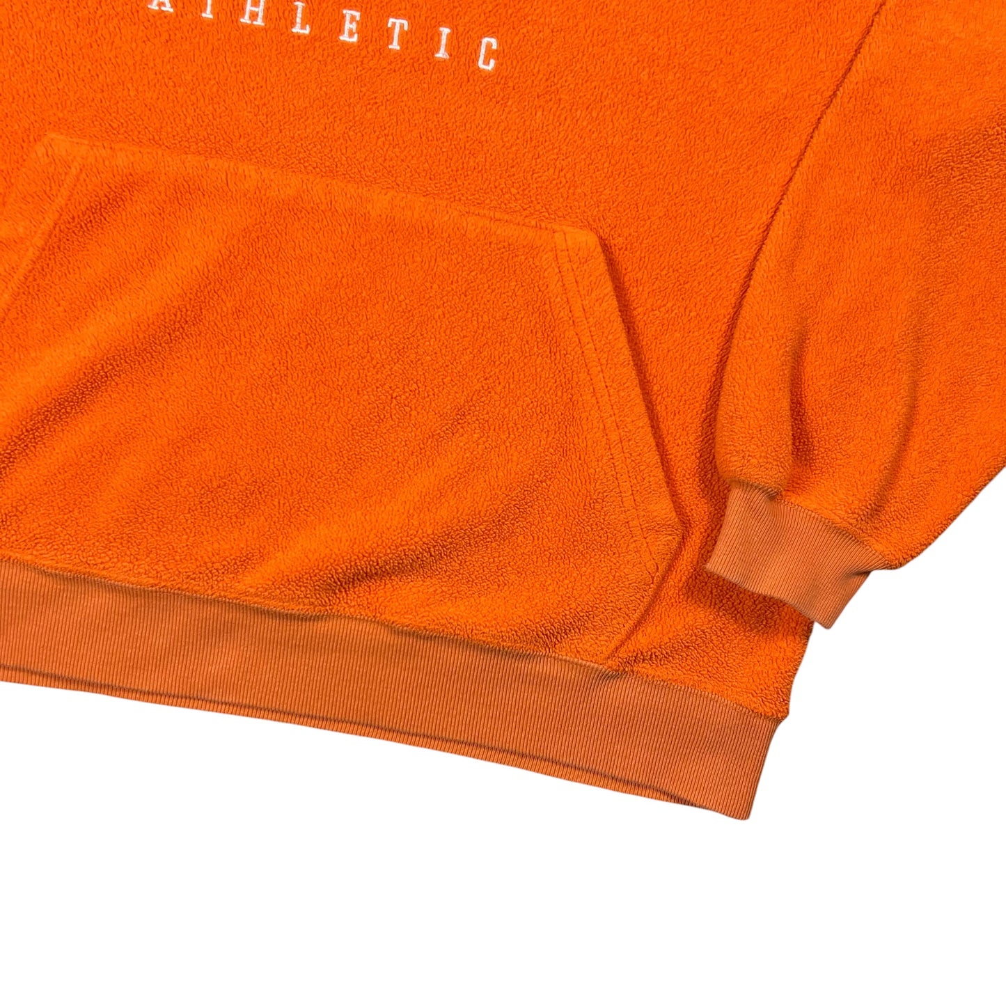 Vintage 90s GAP Athletics faded orange fleece hoodie (L)