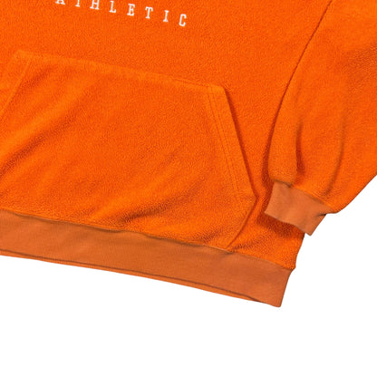Vintage 90s GAP Athletics faded orange fleece hoodie (L)