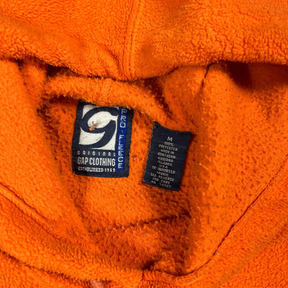 Vintage 90s GAP Athletics faded orange fleece hoodie (L)