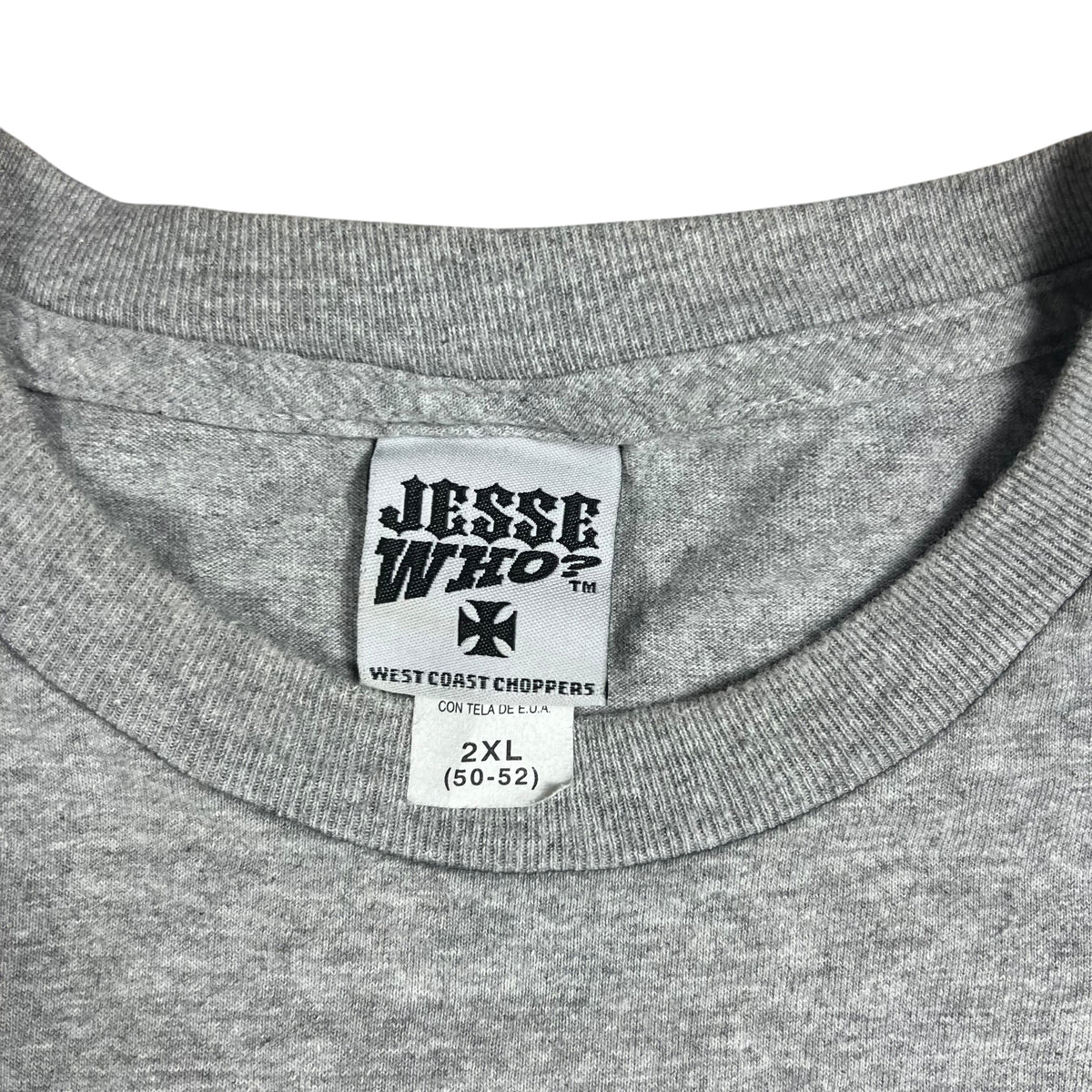 Vintage Y2K West Coast Choppers Flames Long Beach, CA Jesse Who? biker tee (XXL)