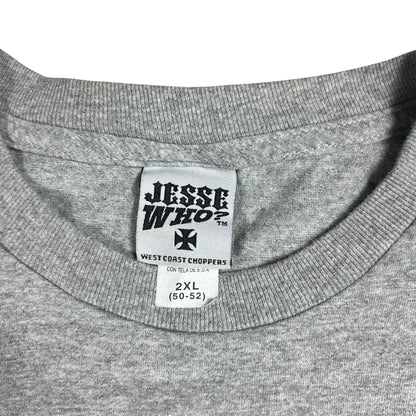 Vintage Y2K West Coast Choppers Flames Long Beach, CA Jesse Who? biker tee (XXL)