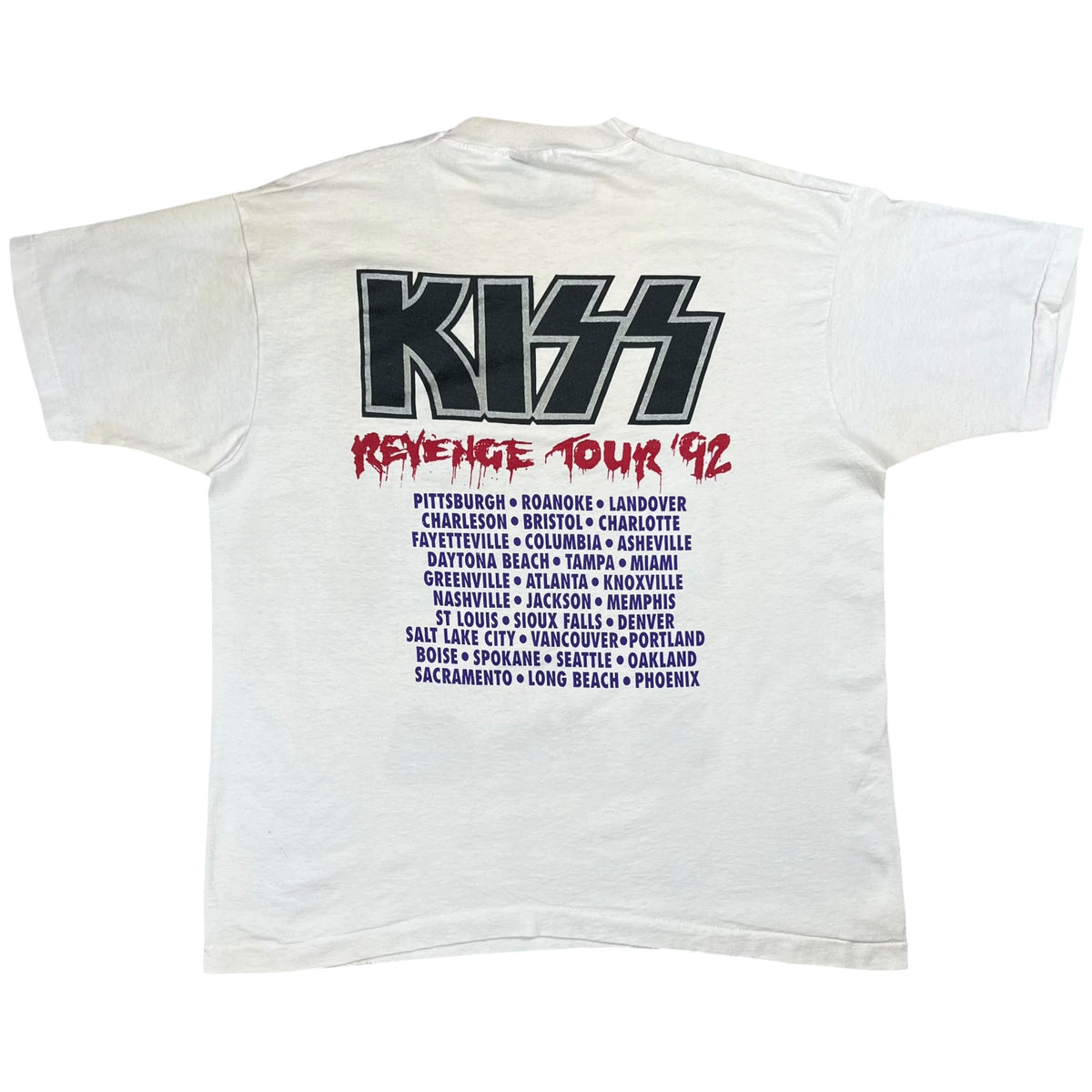 Vintage 1992 KISS Revenge Tour faded band lot tee (XL)