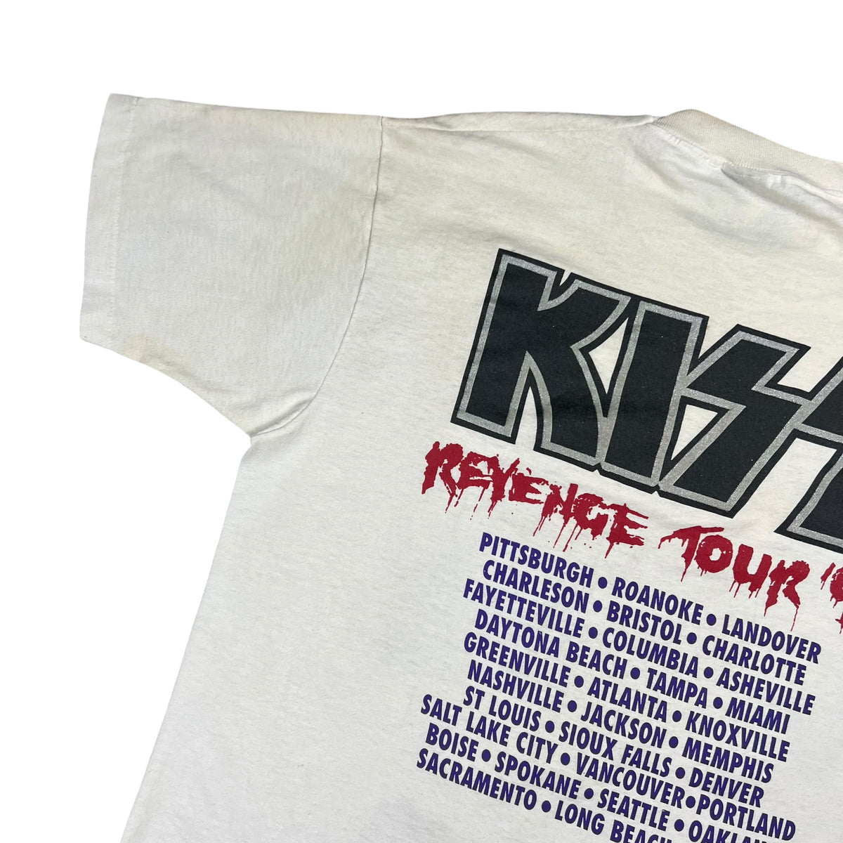 Vintage 1992 KISS Revenge Tour faded band lot tee (XL)