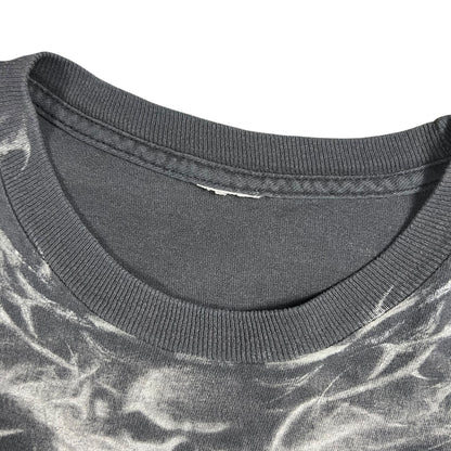 Vintage Y2K Skeleton all over print faded skull tee (XXL)