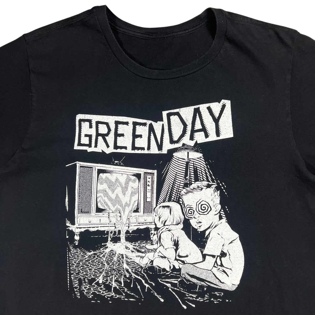 Y2K Green Day TV Wasteland punk band tee (L)