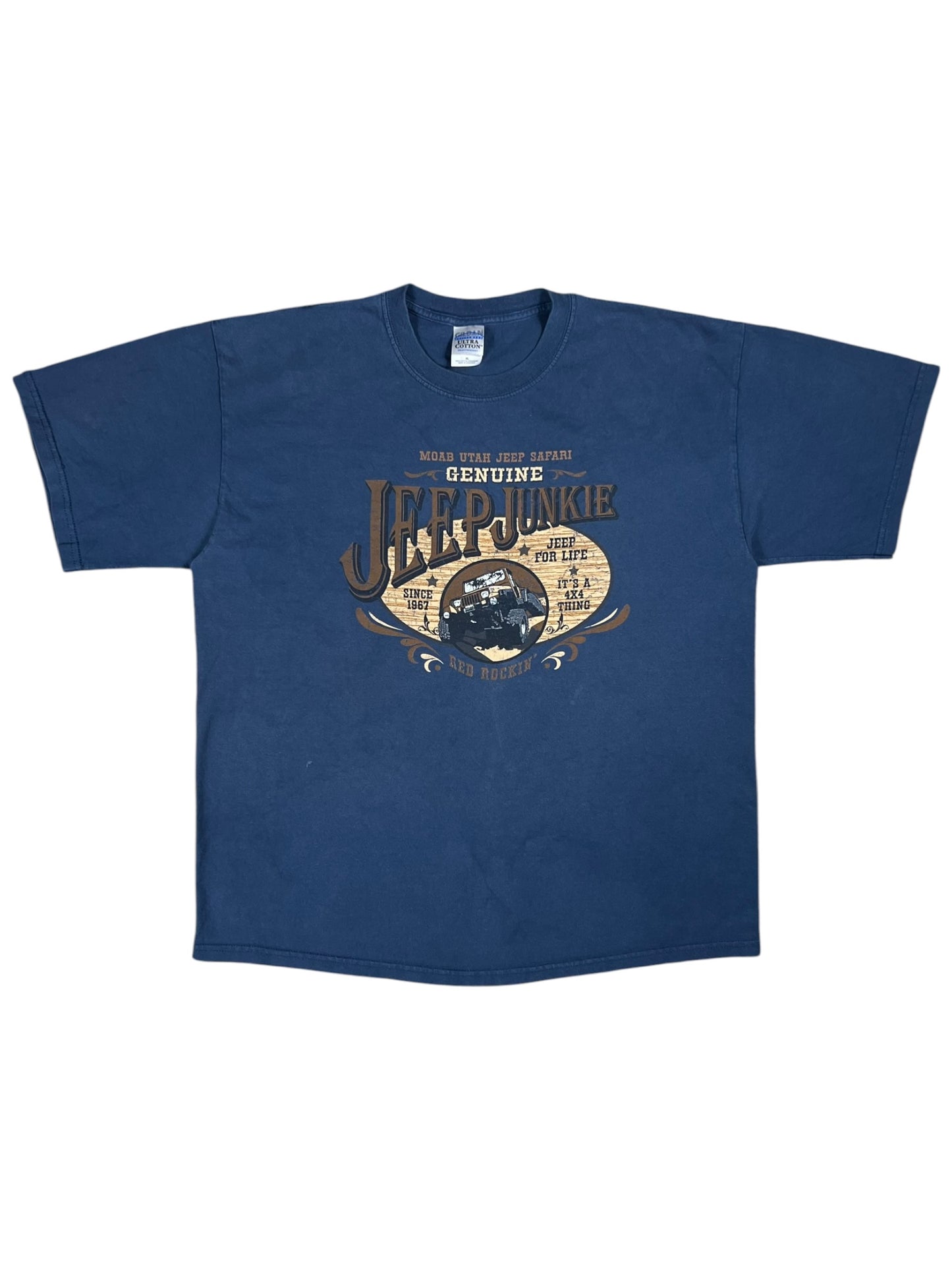 Vintage Y2K Jeep Junkie Moab Utah Jeep Safari faded tee (XL)