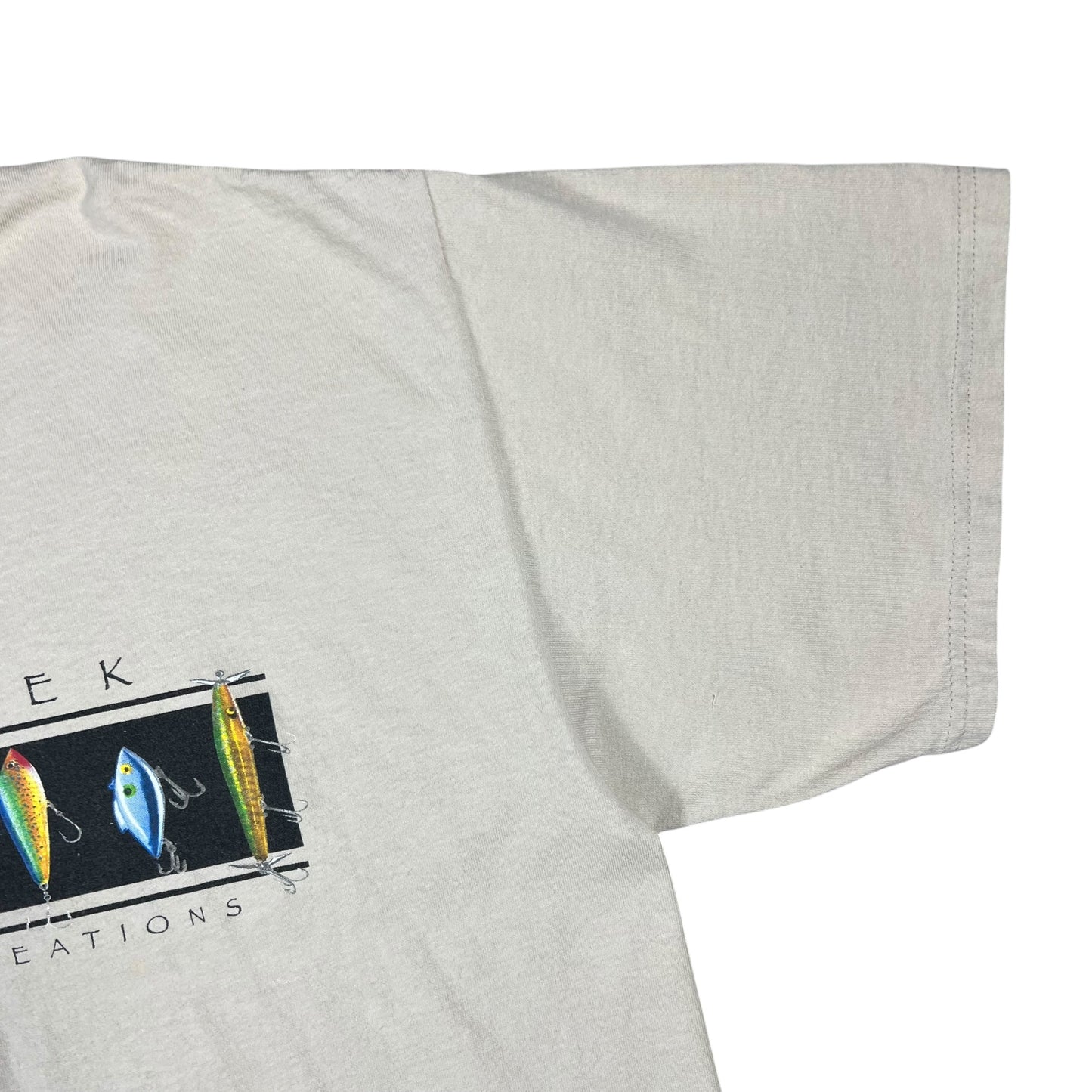 Vintage Y2K Rock Creek Custom Lure Creations fishing tee (XL)