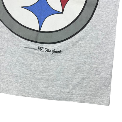 Vintage 1993 The Game Pittsburgh Steelers big logo tee (L)