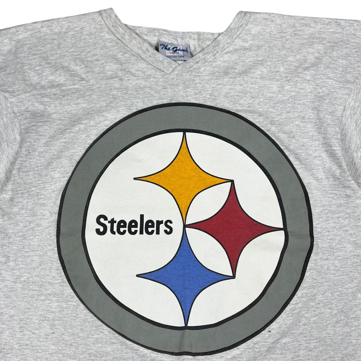 Vintage 1993 The Game Pittsburgh Steelers big logo tee (L)