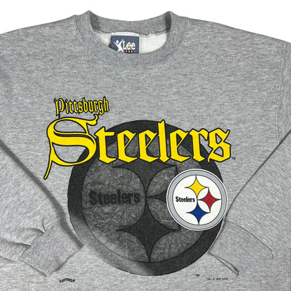 Vintage 1995 Nutmeg Pittsburgh Steelers Old English NFL crewneck (L)
