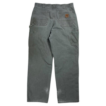 Vintage Y2K Carhartt original dungaree faded 811-MOS green work wear pants (34x30)