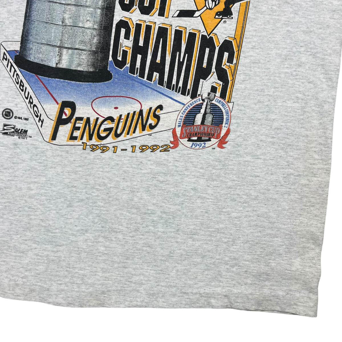Vintage 1992 Pittsburgh Penguins back to back Stanley cup champs tee (L)