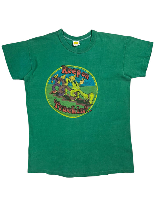 Vintage 1970s Robert Crumb Keep On Truckin’ faded tee (M)