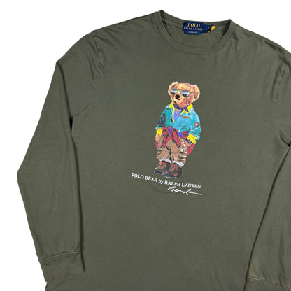 Y2K Polo Ralph Lauren Bear faded long sleeve (S)