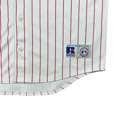Vintage 90s Russell Athletic Philadelphia Phillies pin striped MLB jersey (L)