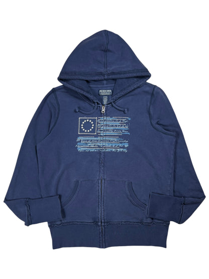 Vintage Y2K Polo Ralph Lauren Jeans Co. women’s USA flag zip up hoodie (XL)