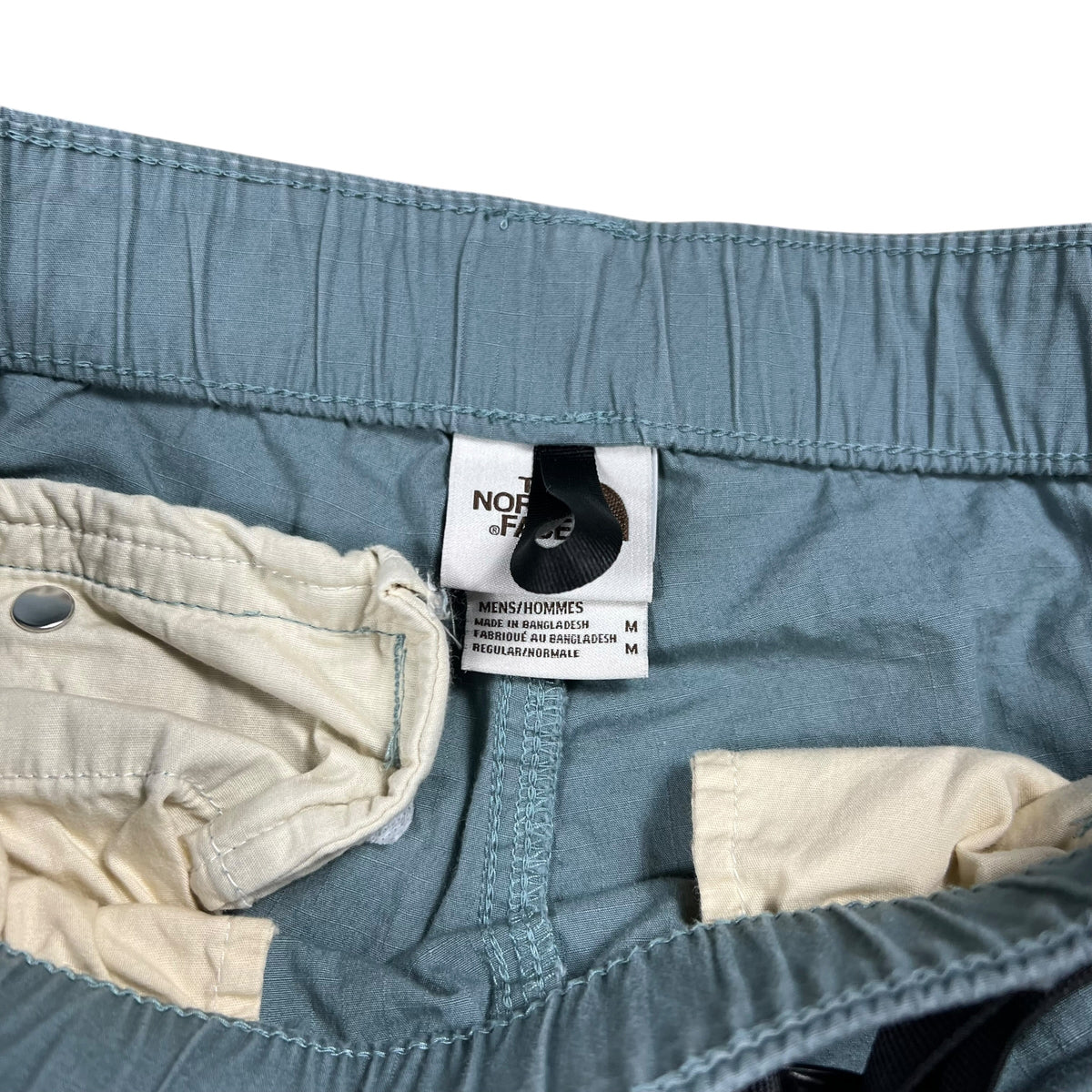 Y2K The North Face cotton blue cargo hiking shorts (M)