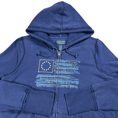 Vintage Y2K Polo Ralph Lauren Jeans Co. women’s USA flag zip up hoodie (XL)