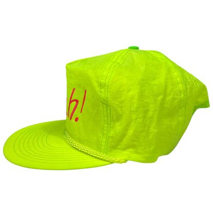 Vintage 90s UTAH! nylon hi vis StrapBack hat DS NWOT