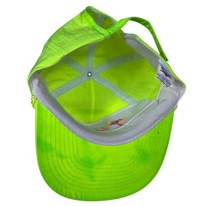 Vintage 90s UTAH! nylon hi vis StrapBack hat DS NWOT