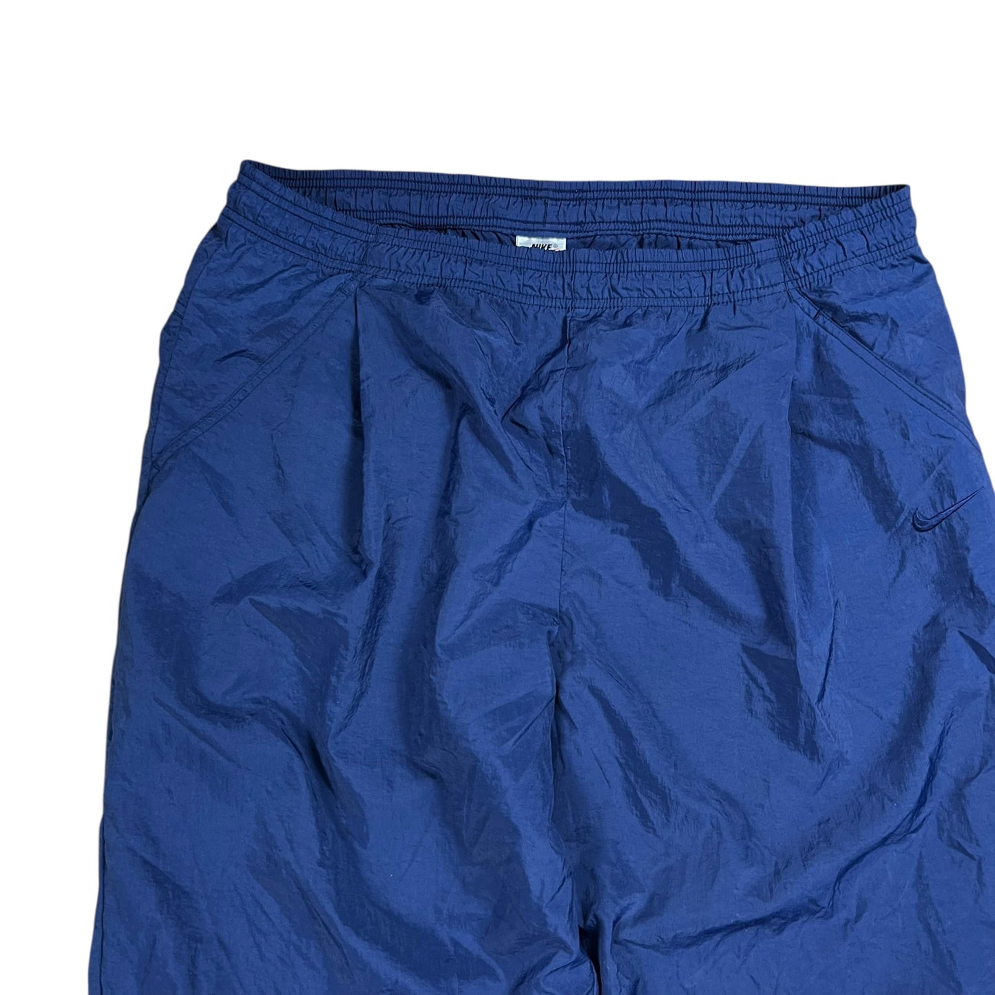 Vintage 90s Nike mini swoosh tonal navy track pants (XL)