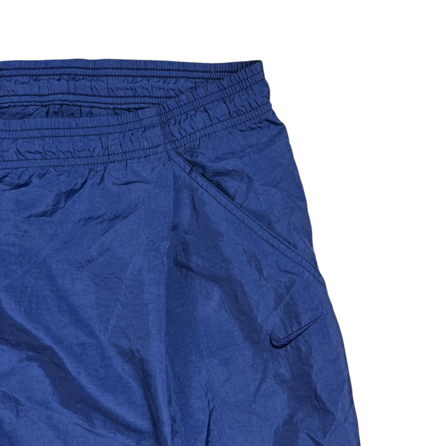 Vintage 90s Nike mini swoosh tonal navy track pants (XL)