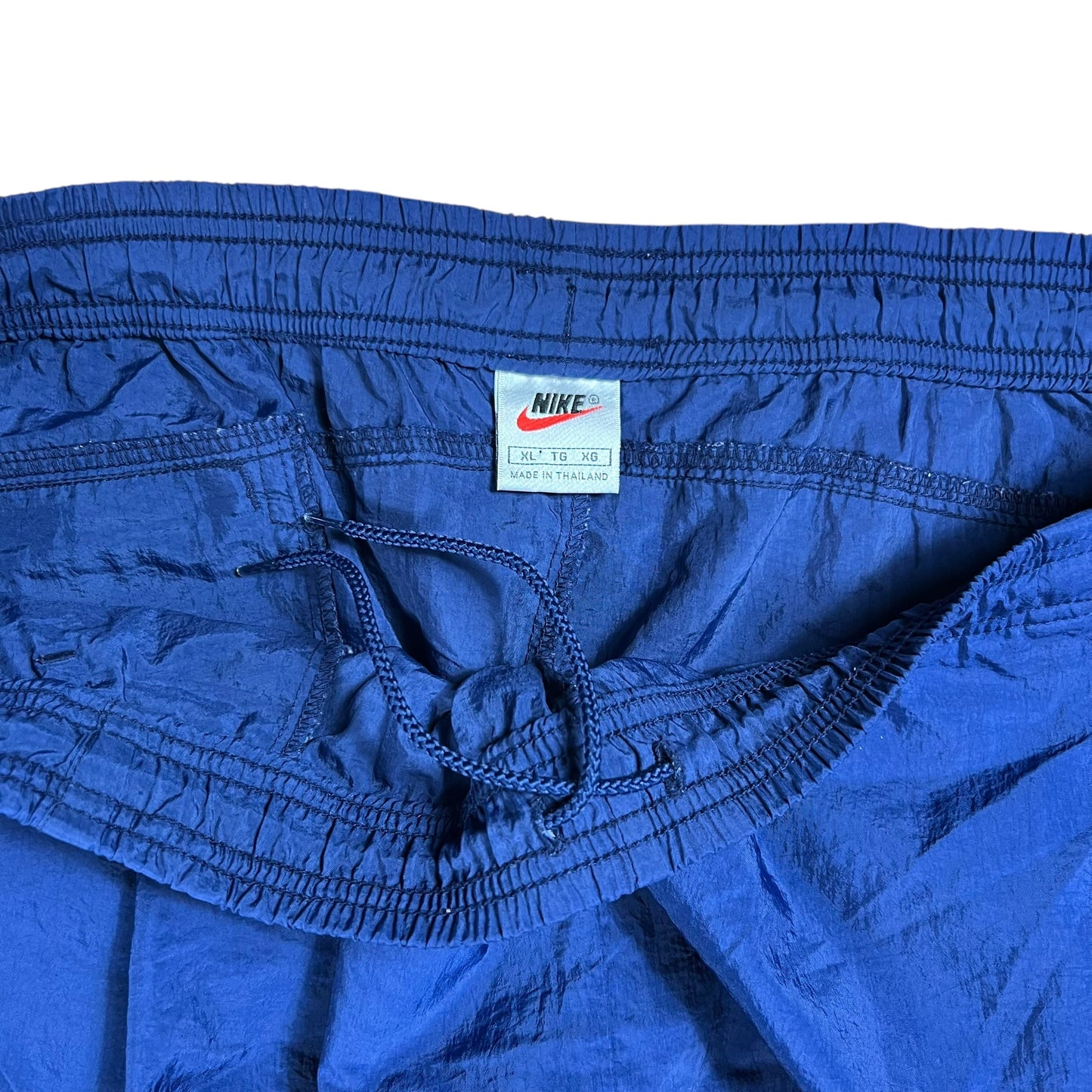 Vintage 90s Nike mini swoosh tonal navy track pants (XL)