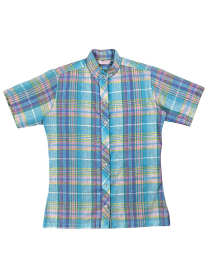 Vintage 1960s worn women’s work button up shirt (S/M)