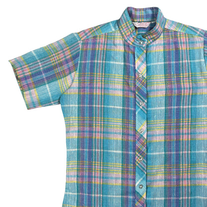 Vintage 1960s worn women’s work button up shirt (S/M)