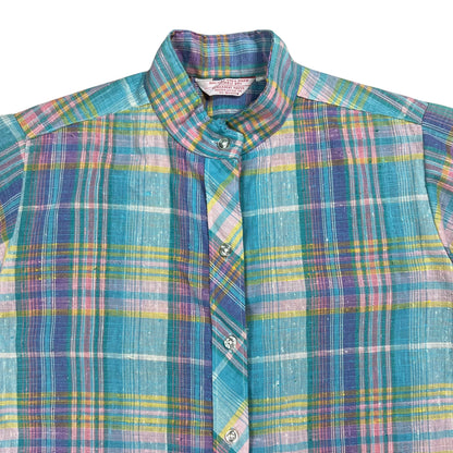 Vintage 1960s worn women’s work button up shirt (S/M)