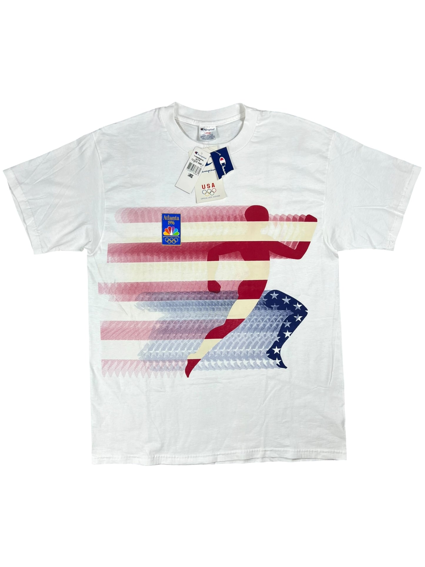 Vintage 1996 Champion Atlanta Olympics jumbo print tee (L) DS NWT