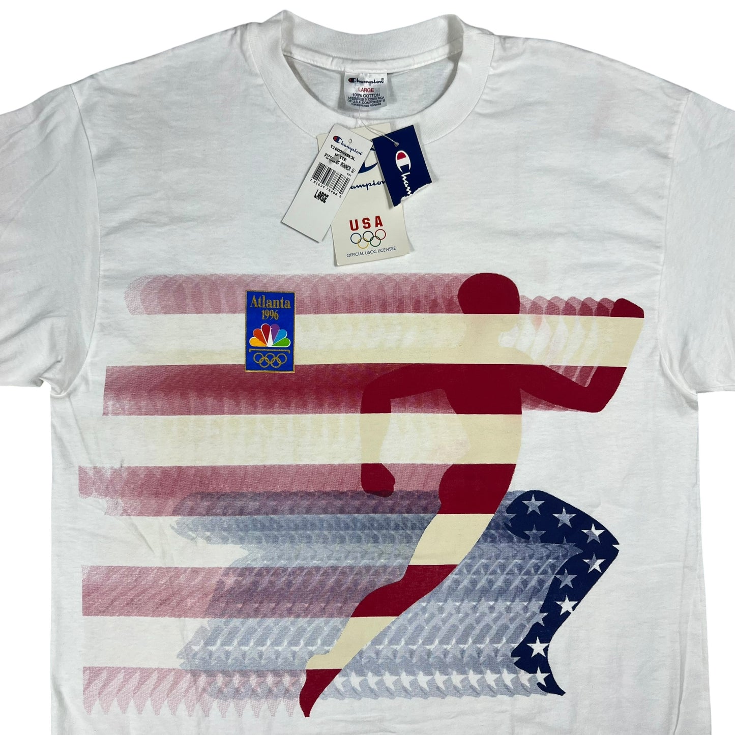 Vintage 1996 Champion Atlanta Olympics jumbo print tee (L) DS NWT
