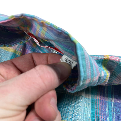 Vintage 1960s worn women’s work button up shirt (S/M)