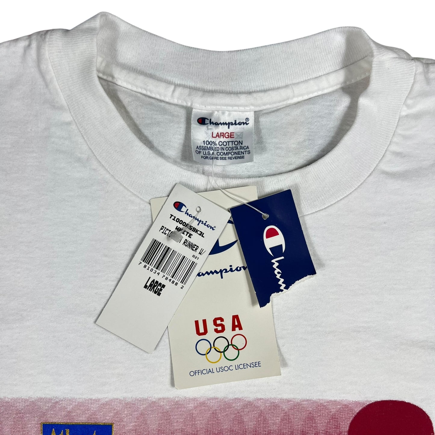 Vintage 1996 Champion Atlanta Olympics jumbo print tee (L) DS NWT