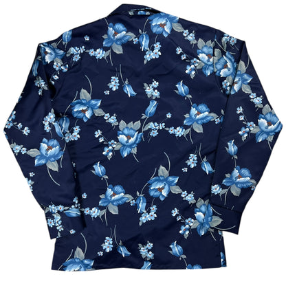 Vintage 80s Paul Howard Hawaiian long sleeve silky blend button up shirt (M)