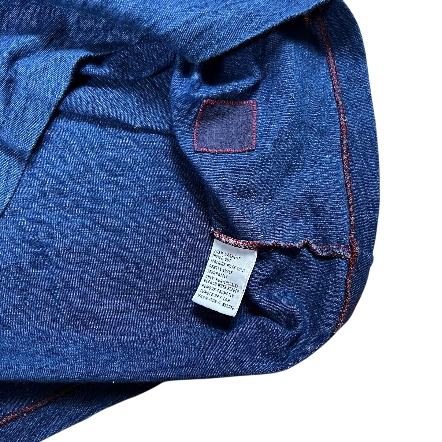 Vintage Y2K Polo Ralph Lauren RL cranes patch navy faded tee (M)
