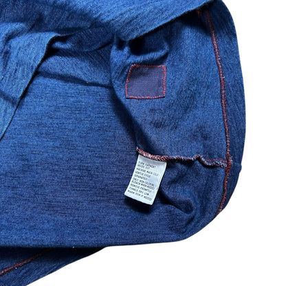 Vintage Y2K Polo Ralph Lauren RL cranes patch navy faded tee (M)
