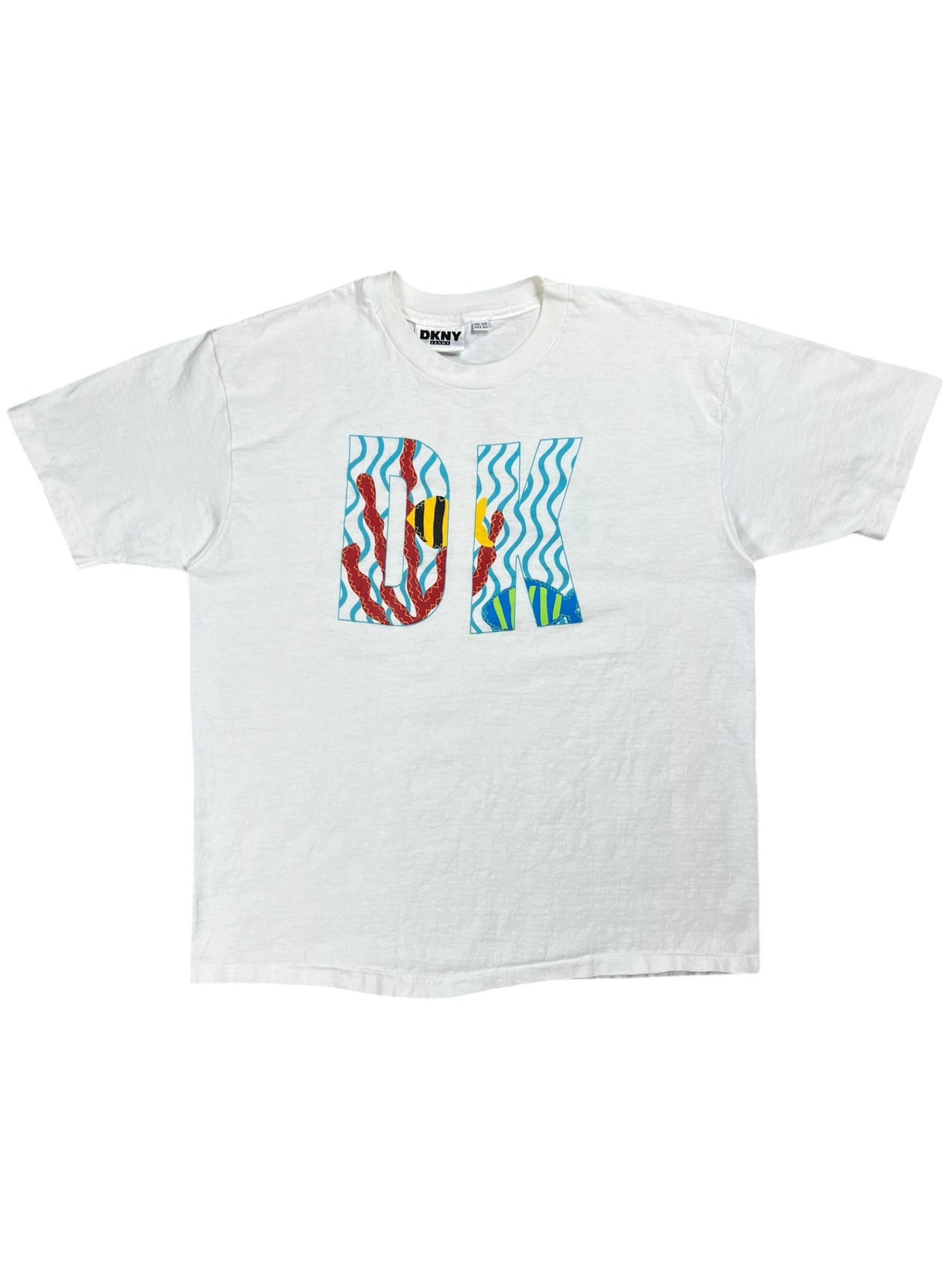 Vintage 90s DKNY fish promo tee (L)