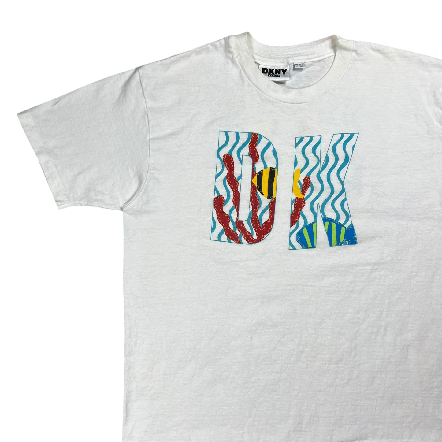 Vintage 90s DKNY fish promo tee (L)